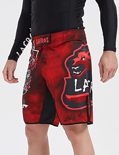 LAFROI Mens MMA Cross Training Boxing Shorts Trunks Fight Wear with Drawstring and Pocket-QJK01 Warrior Size LG - Image 3
