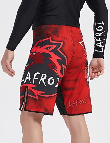 LAFROI Mens MMA Cross Training Boxing Shorts Trunks Fight Wear with Drawstring and Pocket-QJK01 Warrior Size LG - Image 5