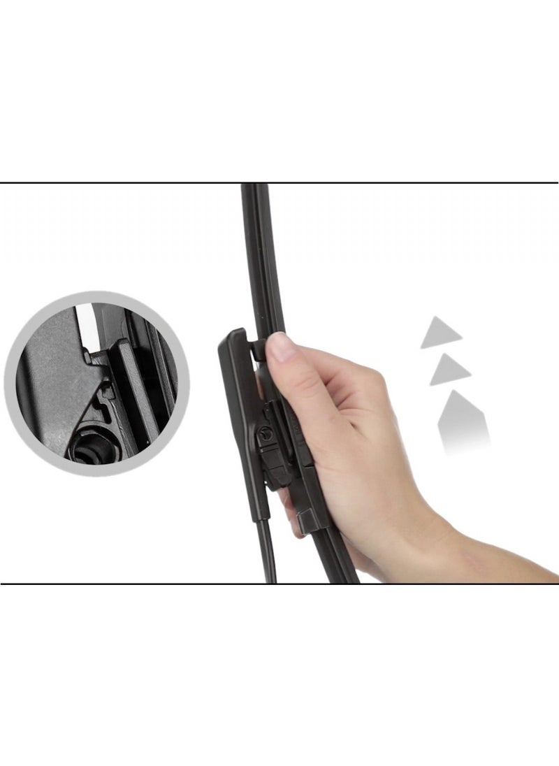 RBW 90109 Renault Captur 2016-2020 26+14 Inch / 650+350 mm Banana Wiper Set  - Image 2