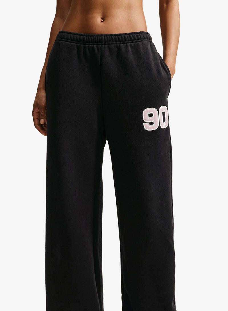 Nike Studio Fleece Mid-Rise Woven-Look Sweatpants - Image 3