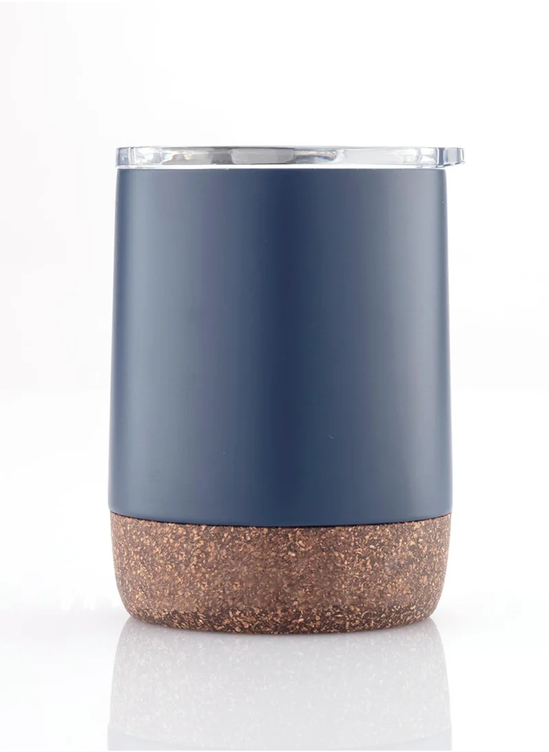 Hans Larsen GOUDA - Hans Larsen Vacuum Mug With Cork Base - Blue