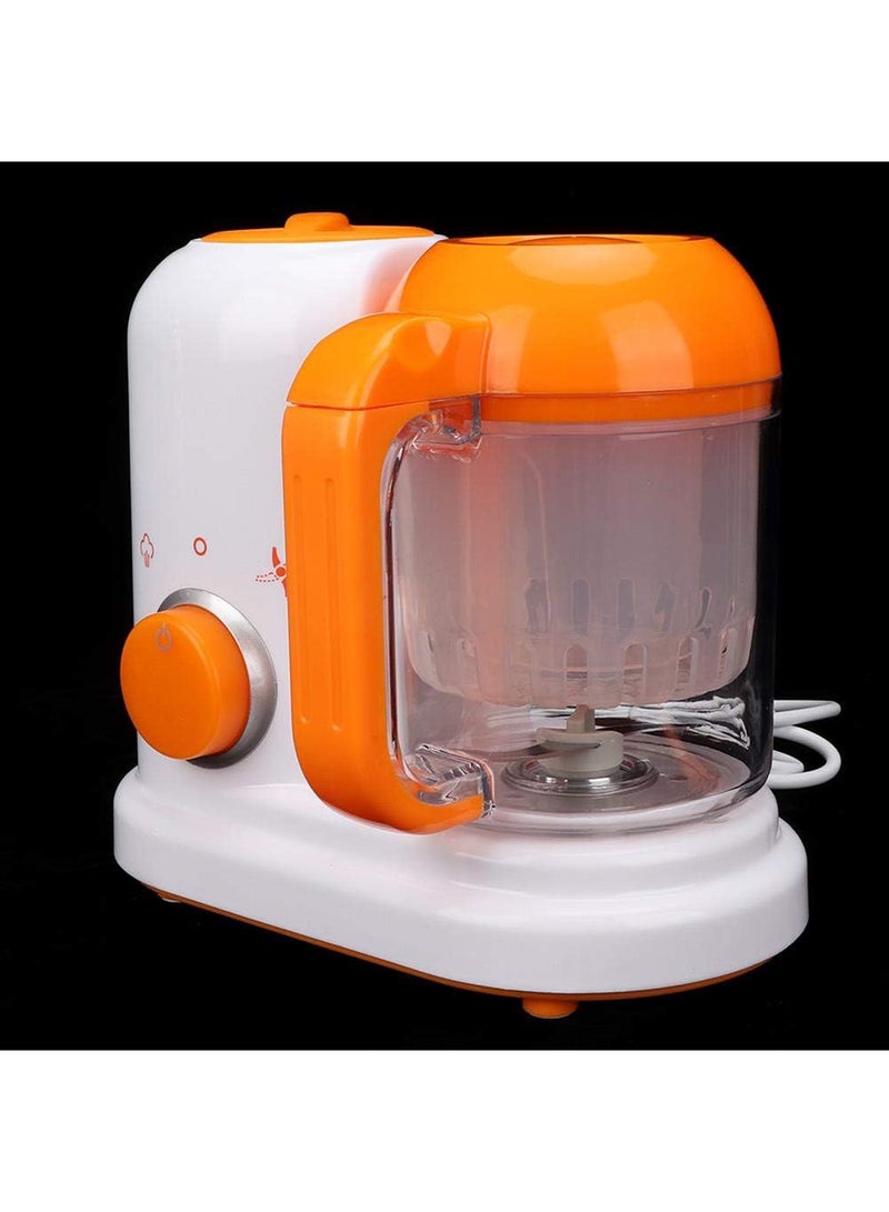BPA Lead Phthalate-Free Shatterproof Baby Food Steamer Blender, Orange/White - Image 4