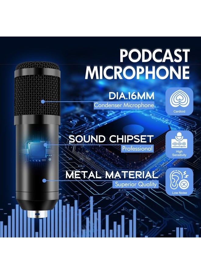 ALSO GO Podcast Equipment Bundle for 2, V8s Voice Changer with BM-800 Podcast Microphone Bundle for Podcasting, Recording, Singing, Streaming and Gaming - Image 2