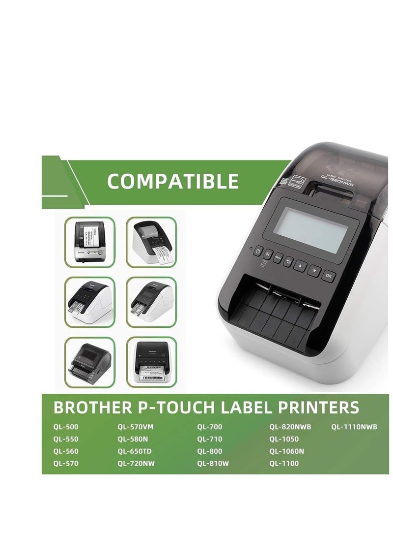 4-PCS DK-11208 Compatible Labels, Size: 38 x 90 mm 400 Labels White for P-Touch QL-500 QL-570 QL-700 QL-710W QL-720NW QL-800 QL-810W QL-820NWB QL-105 0 QL. 1060N QL-1100 QL-1110NWB - Image 2