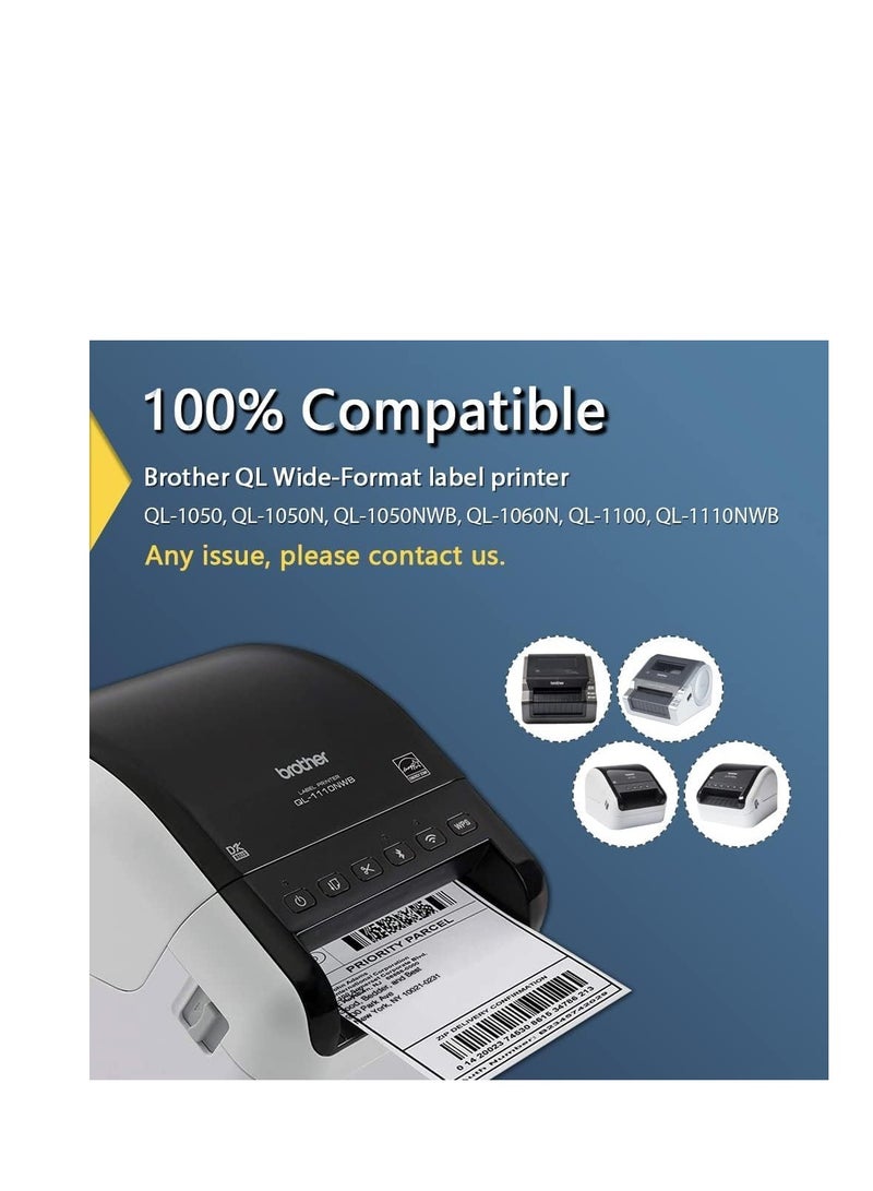 4-PCS DK-11208 Compatible Labels, Size: 38 x 90 mm 400 Labels White for P-Touch QL-500 QL-570 QL-700 QL-710W QL-720NW QL-800 QL-810W QL-820NWB QL-105 0 QL. 1060N QL-1100 QL-1110NWB - Image 3