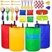 Niantime 30Pcs Outdoor Games Set Potato Sack Race Bags for Kids Easter Game Party 3 Legged Race Bands Bean Bag Toss Carnival Outdoor Lawn Easter Eggs Race Games Kit for Field Day Family Reunion - Image 3