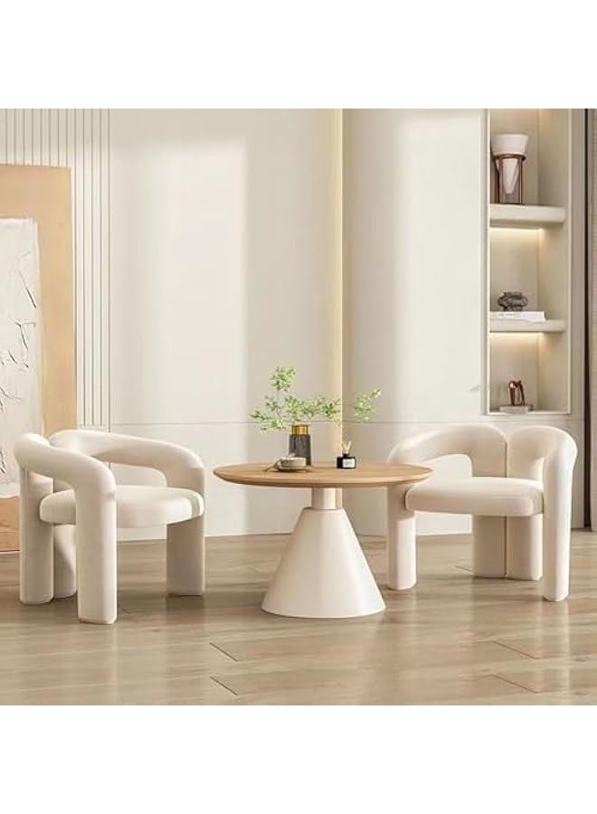 JOMILA Modern Minimalist Design Single Sofa - Comfy and Fluffy Vanity Chair, Elegant Furry Makeup Desk Chair for Bedroom, Living Room, or Dressing Room 61x56x78 cm. - Image 5