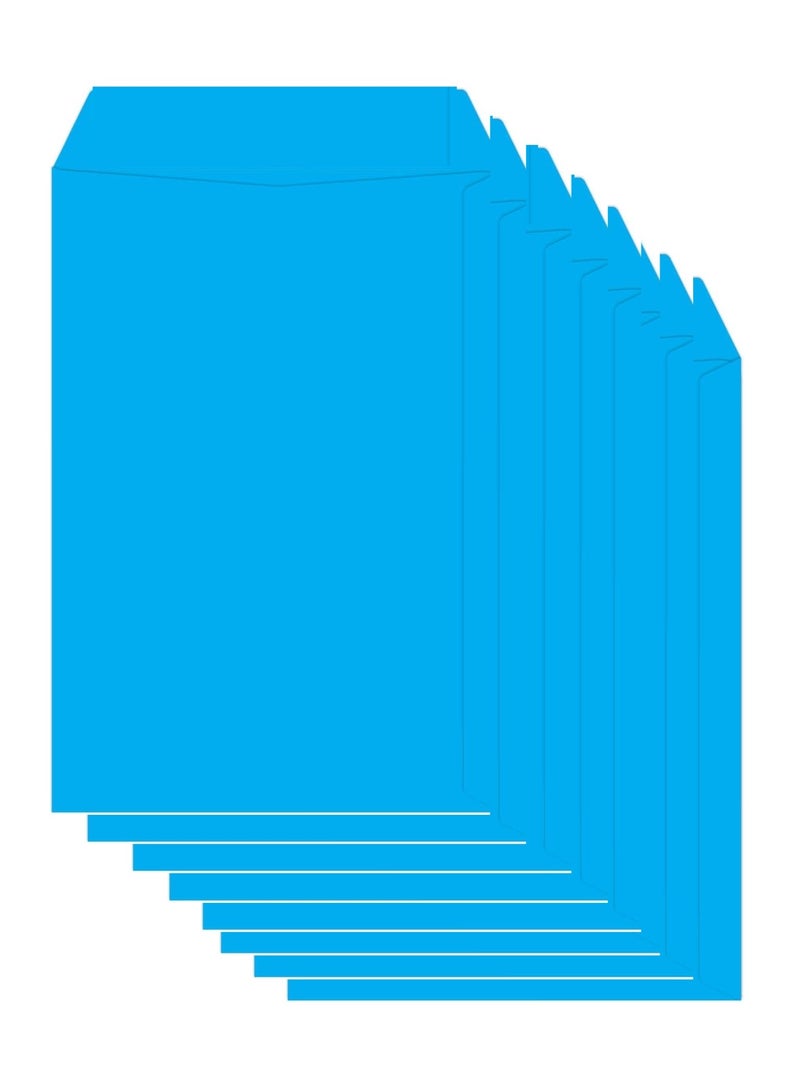 50-Piece Color Envelope 9x6 Inch Size Neon Blue - Image 2