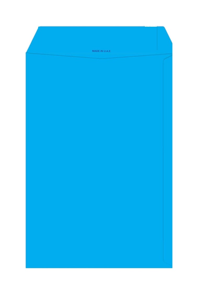 50-Piece Color Envelope 9x6 Inch Size Neon Blue - Image 1