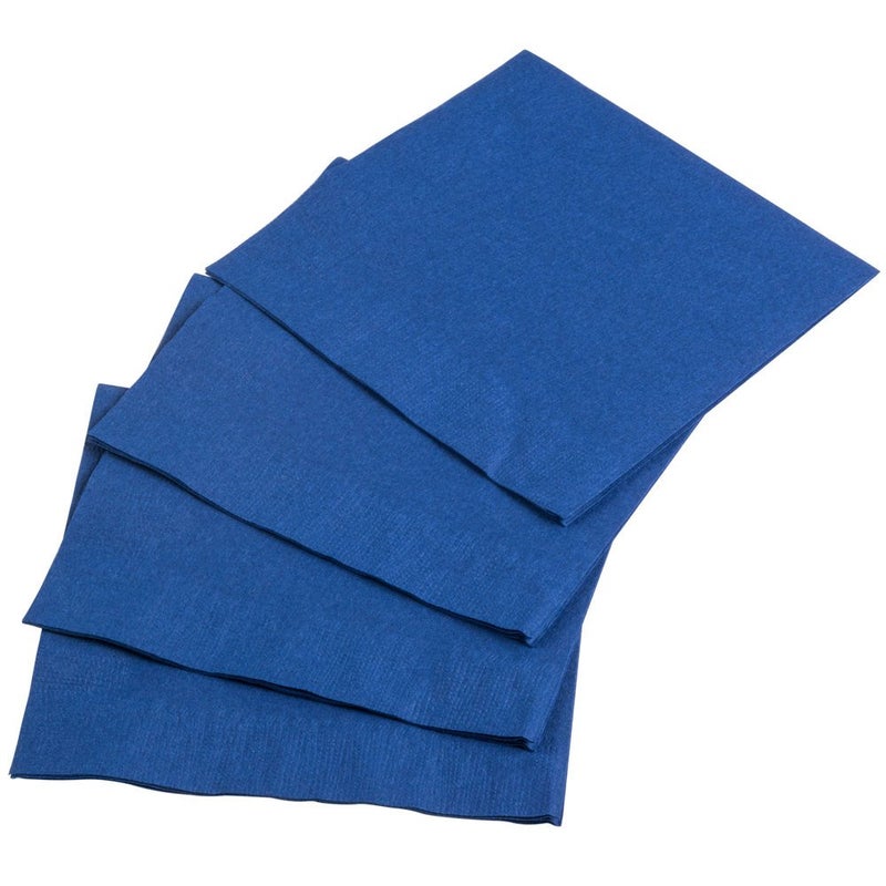 Perfectware 2 Ply Navy Blue-200 Navy Blue Beverage Napkin Package of 200ct- 2-Ply  2.5"" Height  5"" Width  10"" Length (Pack of 200) - Image 2