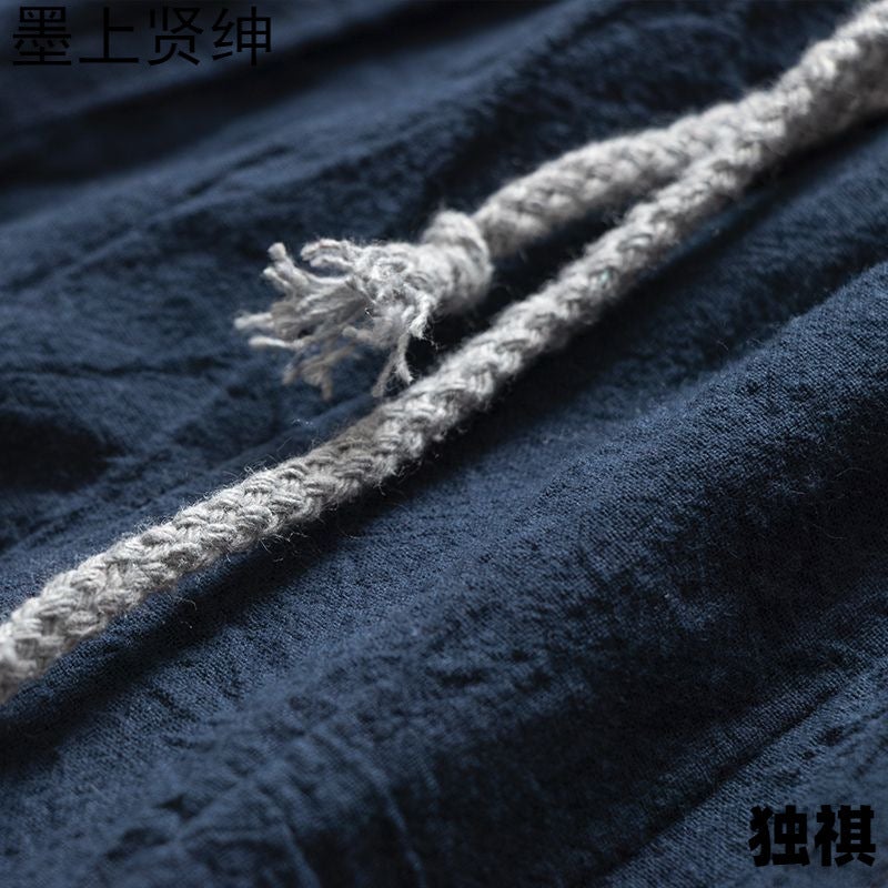 Chinese Style Cotton And Linen Tang Dress Vest Suit Men'S Young Men'S Chinese Style Waistcoat Summer Waistcoat Buckle Loose Vest Sweatshirt - Image 5