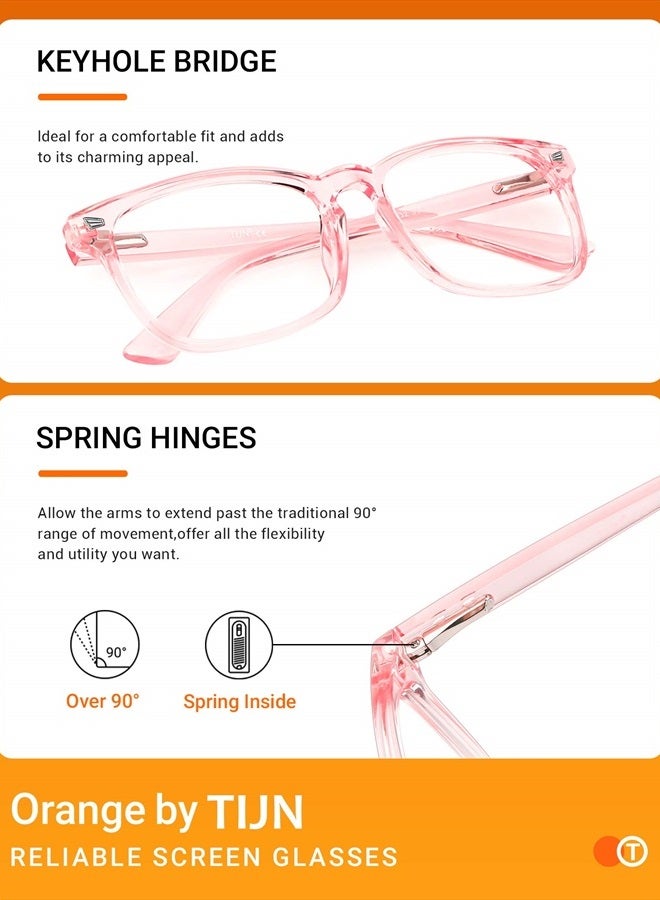 TIJN Blue Light Blocking Glasses for Women Men Clear Frame Square Nerd Eyeglasses Anti Blue Ray Computer Screen Glasses - Image 5