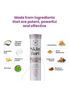 WELLBEING NUTRITION Fuel Skin Collagen Builder, L-Glutathione, Hyaluronic Acid Pack of 6  - Image 2
