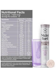 WELLBEING NUTRITION Fuel Skin Collagen Builder, L-Glutathione, Hyaluronic Acid Pack of 6  - Image 5