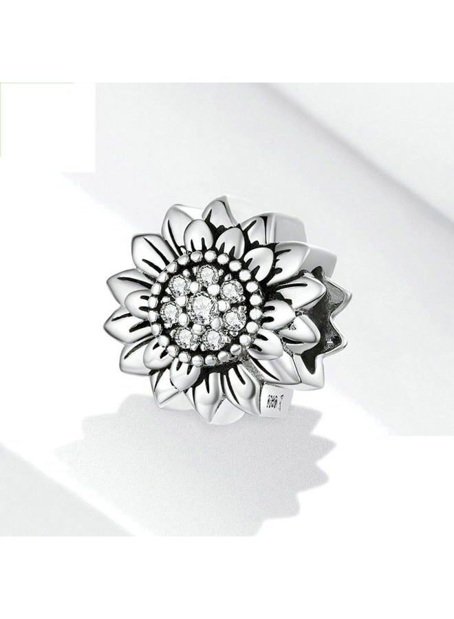 LAMOONY Sunflower Charm 925 Sterling Silver Sun Charm Flower Charm Love Gift Charm for Pandora Charm Bracelet (Sunflower A) - Image 4