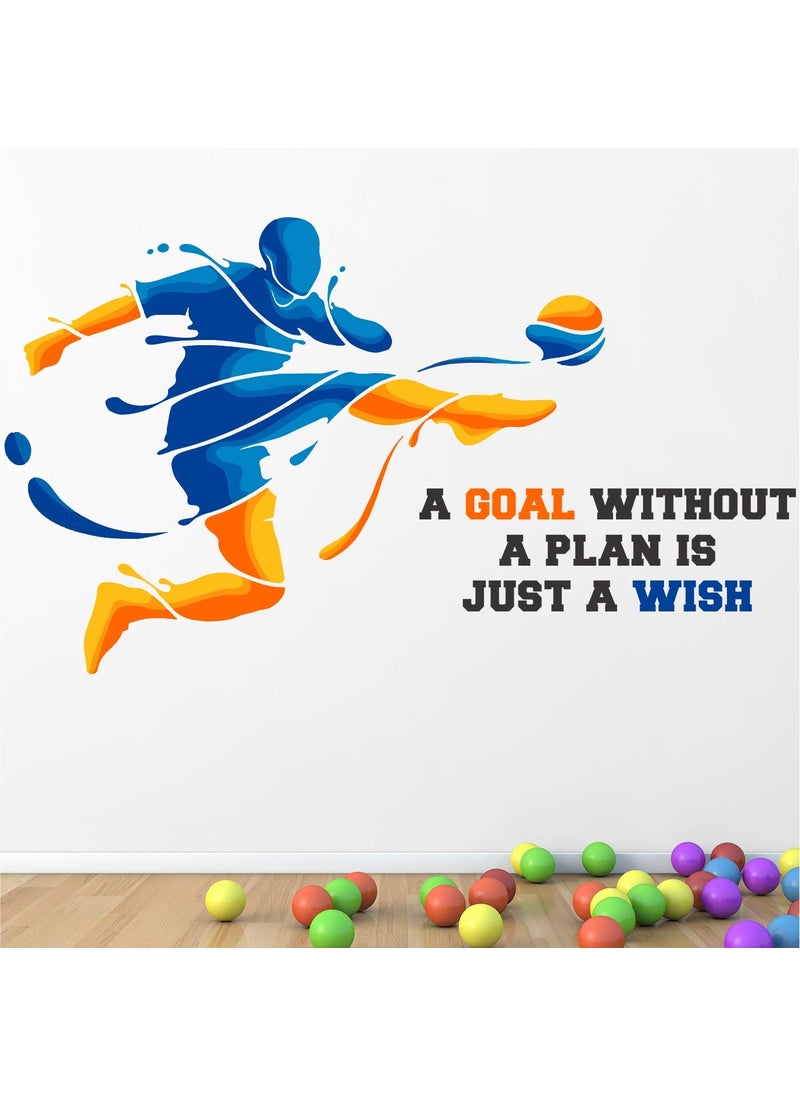StickMe - StickMe 'Football - Office - Sports - Inspirational - Motivational - Quotes - Wall Sticker' -SM774 (Multi Colour, Vinyl - 125cm X 70 cm) - Image 1