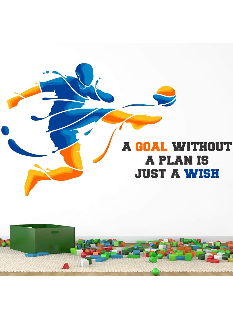 StickMe - StickMe 'Football - Office - Sports - Inspirational - Motivational - Quotes - Wall Sticker' -SM774 (Multi Colour, Vinyl - 125cm X 70 cm) - Image 1