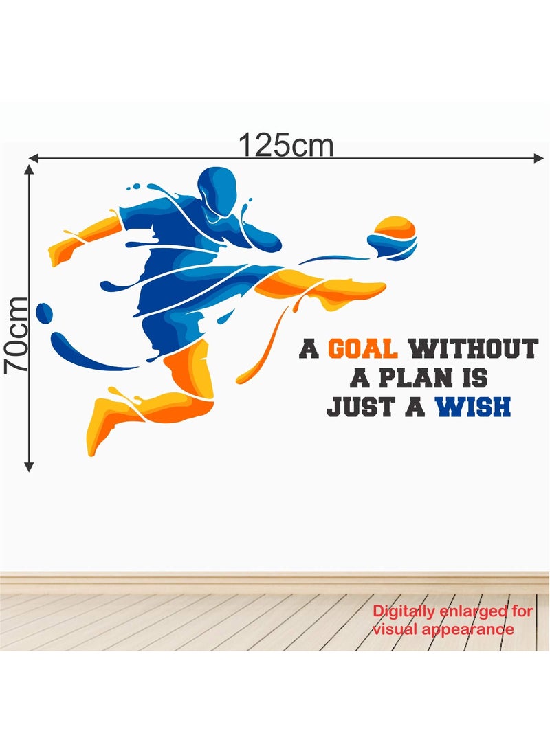 StickMe - StickMe 'Football - Office - Sports - Inspirational - Motivational - Quotes - Wall Sticker' -SM774 (Multi Colour, Vinyl - 125cm X 70 cm) - Image 1