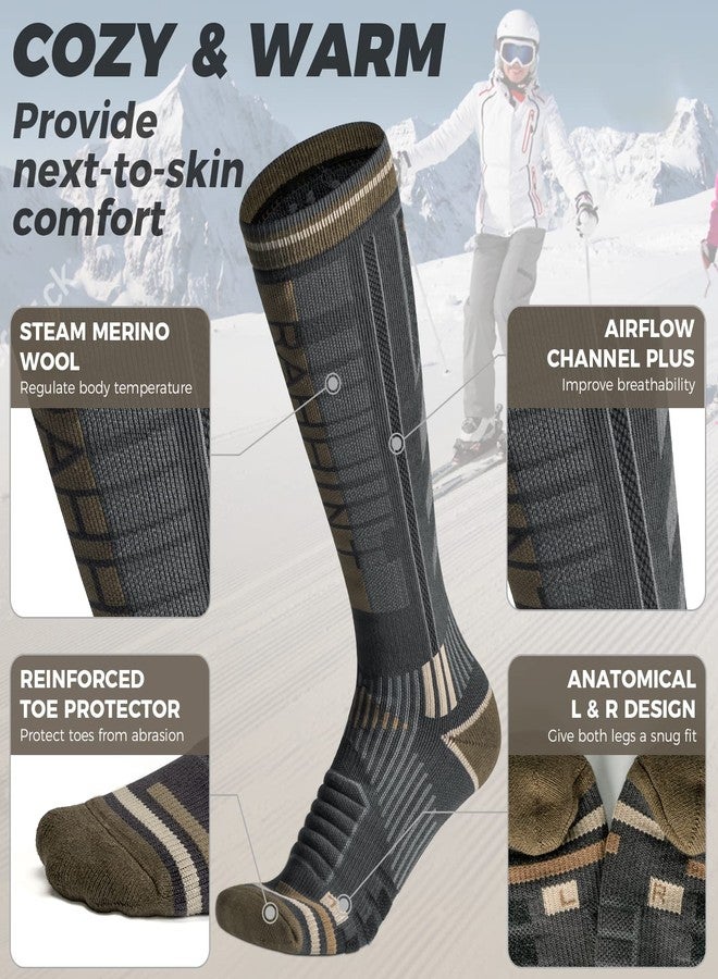 Rahhint Alpaca Wool Winter Warm Ski Socks for Men Women Cold Weather Compression Thermal Socks 2 Pairs for Snowboard Hiking - Image 4