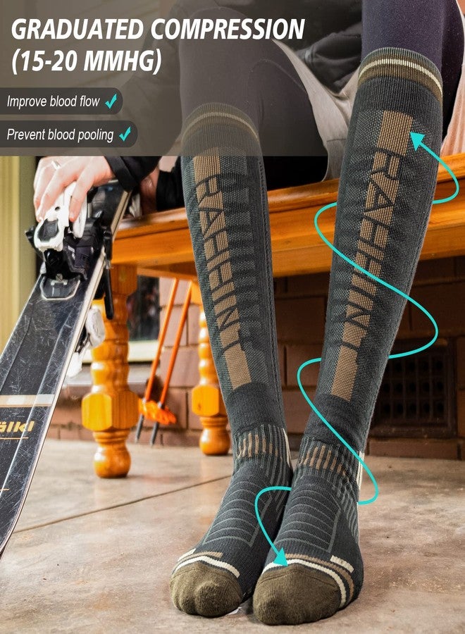 Rahhint Alpaca Wool Winter Warm Ski Socks for Men Women Cold Weather Compression Thermal Socks 2 Pairs for Snowboard Hiking - Image 5