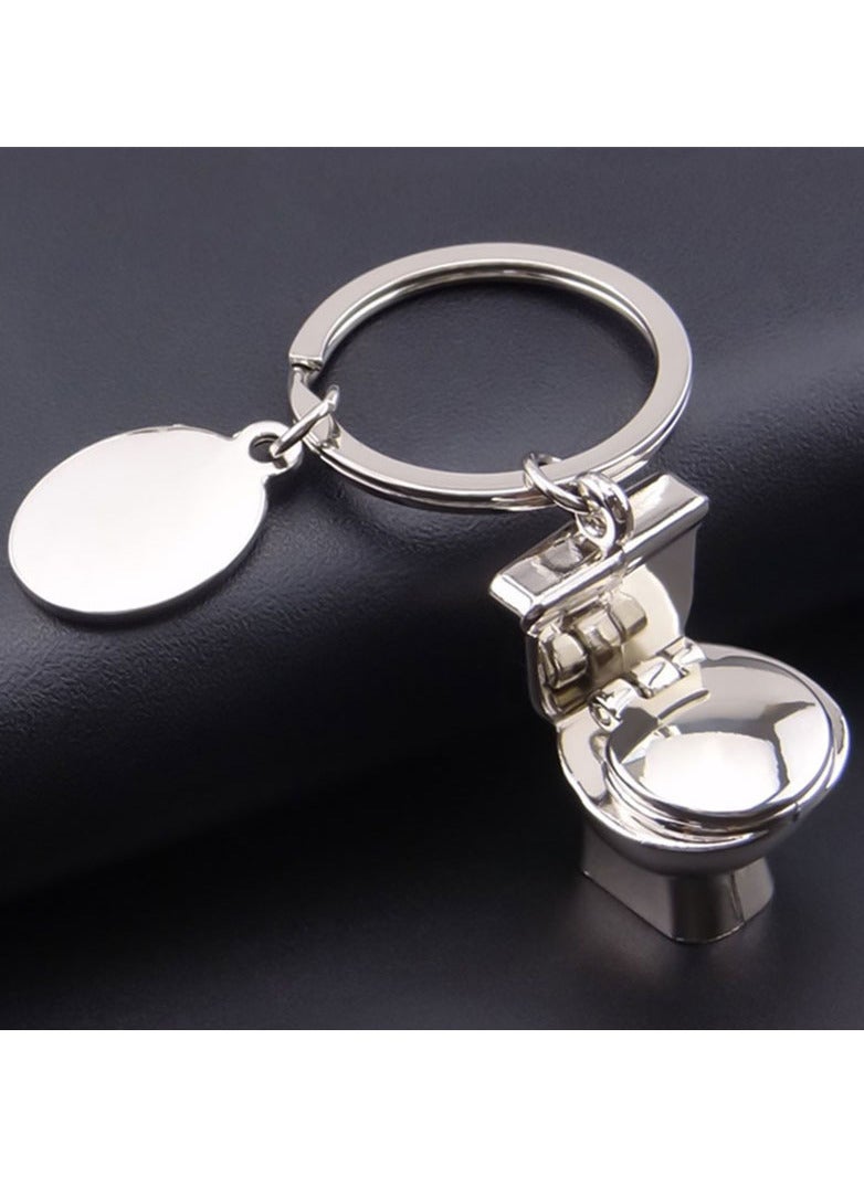 Coffee keychain toilet seat silver - Image 2