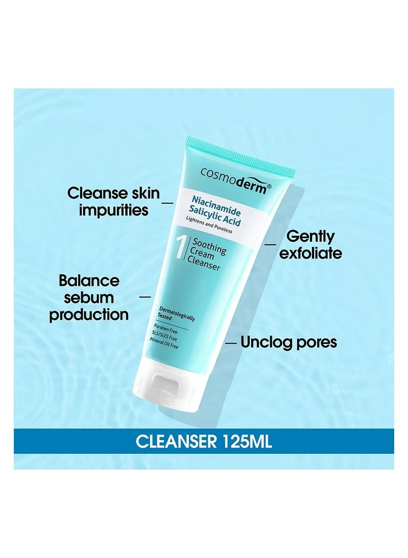 كوزموديرم كريم منظف مهدئ بحمض الساليسيليك نياسيناميد 125 مل - Image 2