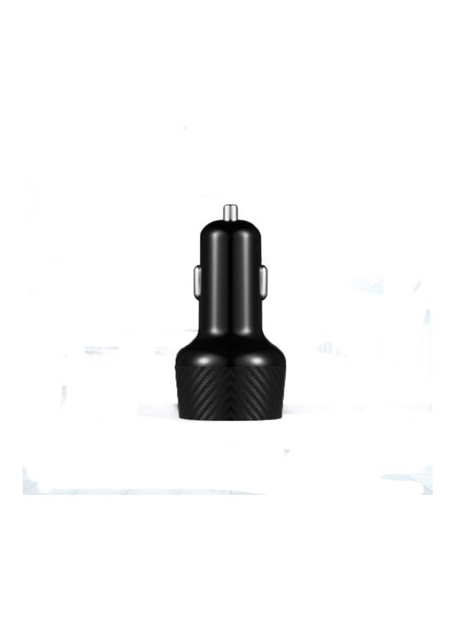 شاحن سيارة بمنفذي USB أسود - Image 1