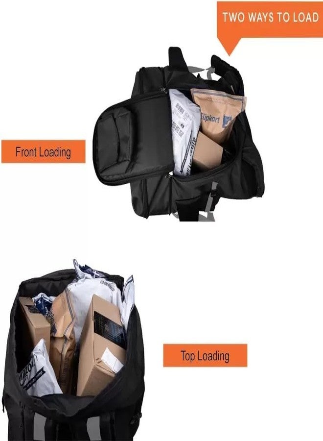 SSBC Heavy Duty Large Delivery Bag | E-Kart & Food Delivery Bag | Professional Logistics Courier Delivery Backpack I 128Litre Capacity Waterproof,26 * 13 * 16Inches with up to 40 kg Load Capacity - Image 4