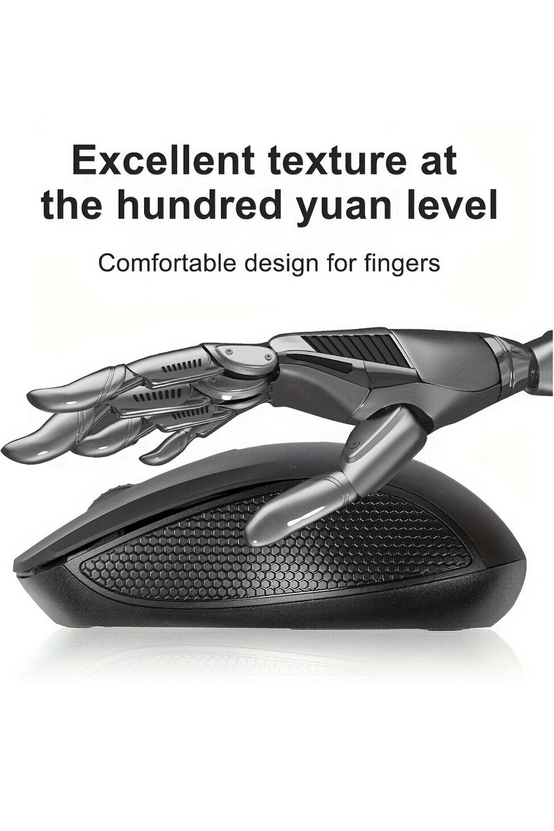 CAL STAR HK-70 Wireless Mouse – Ergonomic Design, 1600 DPI Precision, 4-Button, USB Nano Dongle – Compatible with PC, Mac, Laptop, Tablet – Extra Large Battery, Comfortable, Ambidextrous for Office & Travel - Image 3
