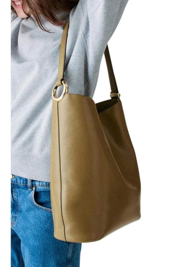 Kate Spade Halo Glazed Leather Large Bucket