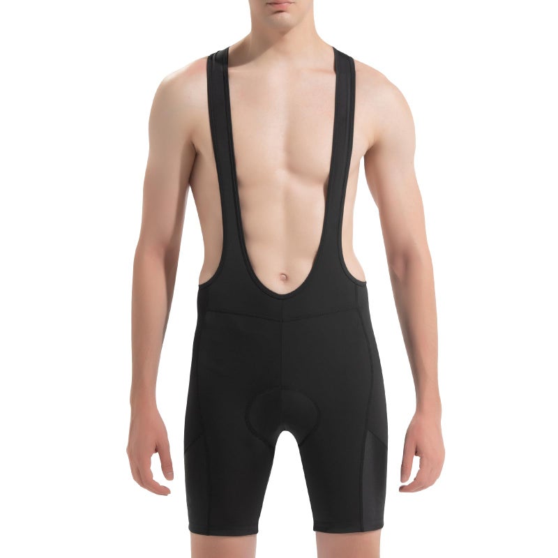 Santic شورتات دراجات سانيتيك للرجال مع حشوة 4D قابلة للتنفس للدراجات الهوائية باللون الأسود - Image 4