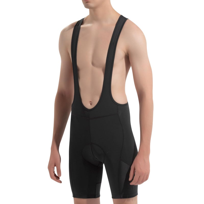 Santic شورتات دراجات سانيتيك للرجال مع حشوة 4D قابلة للتنفس للدراجات الهوائية باللون الأسود - Image 5