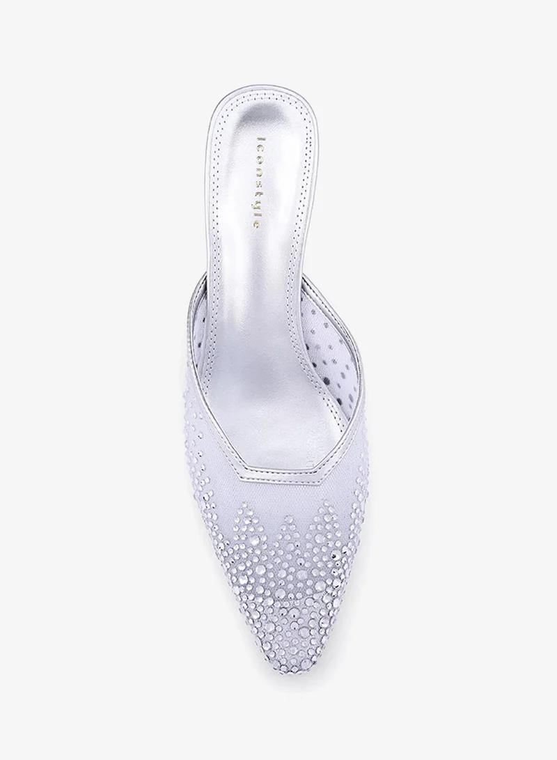 IconStyle Crystal Embellished Mule Heels