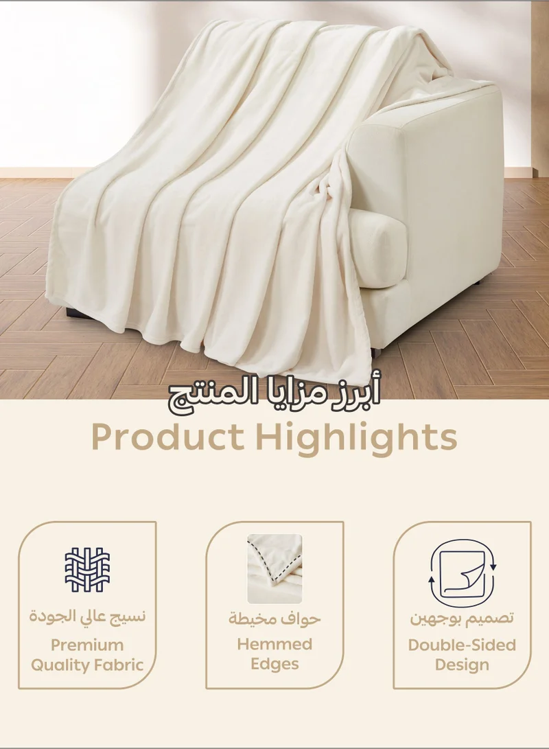 دوناتيلا بطانية صوف مقاس كينج (210 * 240 سم) بطانية رمي فائقة النعومة مع 300 جرام لكل متر مربع أفضل رميات قطيفة دافئة خفيفة الوزن للسرير والأريكة والأريكة والتخييم والكتان الساتان