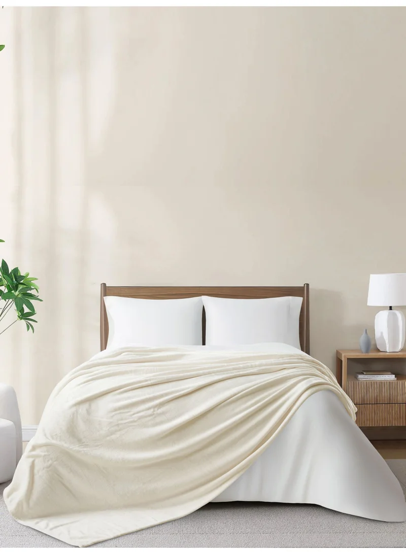 Donetella Fleece Blanket, King Size 210x240 cm, 300 GSM, Lightweight Ultra Soft & Warm Solid Throw Blanket, Cozy  for Sofa, Bed & Couch