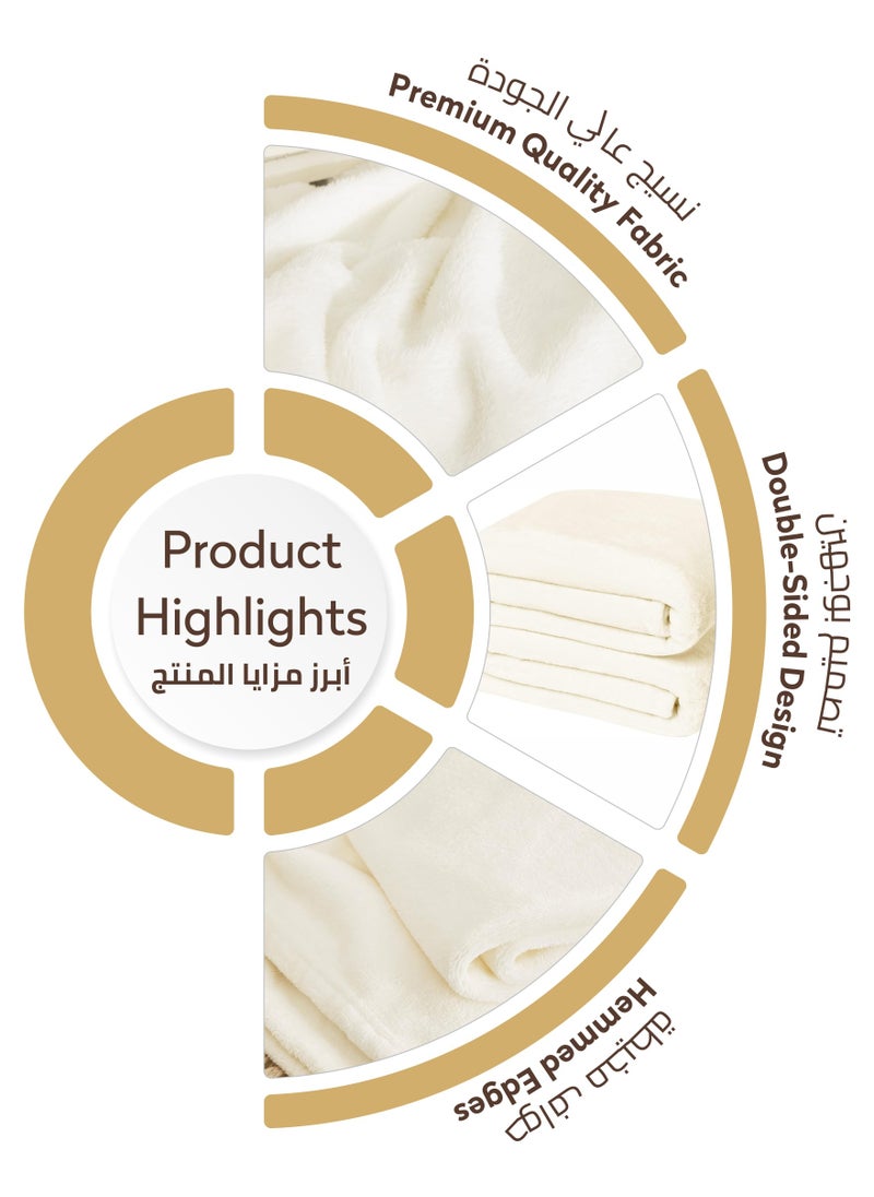 Donetella - Fleece Blanket King Size(200 X 240 CM) Super Soft Throw Blanket With 300 GSM Best Lightweight Warm Plush Throws For Bed, Sofa,Couch And Camping,Satin Linen - Image 1