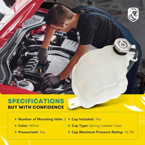 YHTAUTO Engine Coolant Recovery Overflow Reservoir Tank W/Pressurized Cap & Tubing For Dodge Journey 2009-2010 3.5L 2011-2019 3.6L, Replace for # 05058456AD, 05058456AE, 4596198 - Image 2