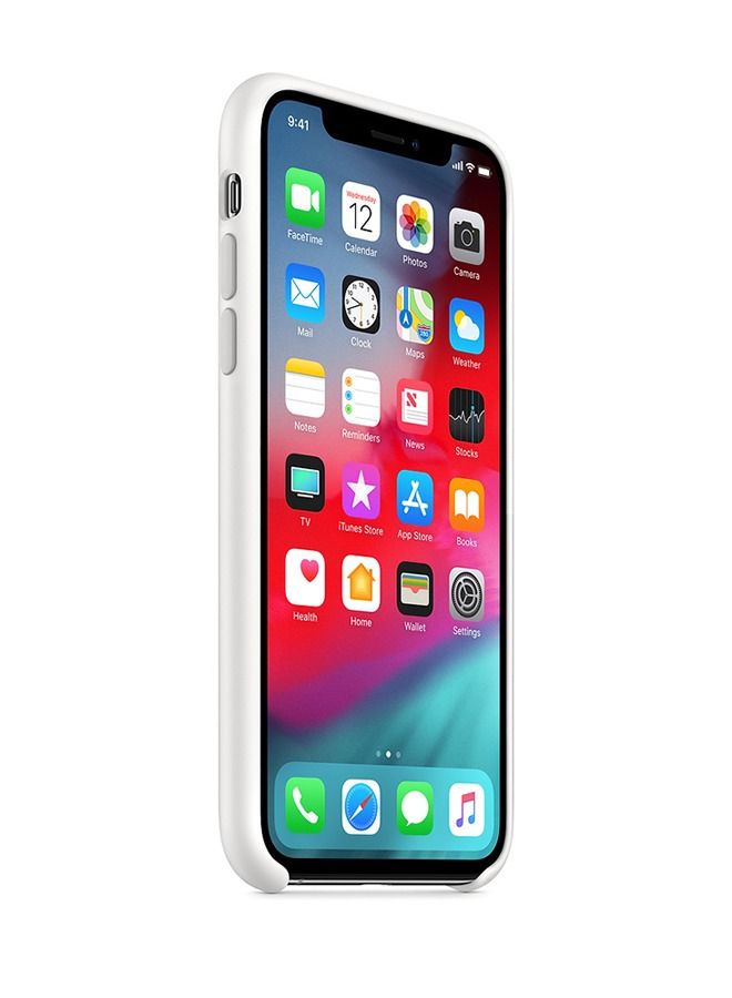 Silicone Back Cover For Apple iPhone Xs Max White - Image 4