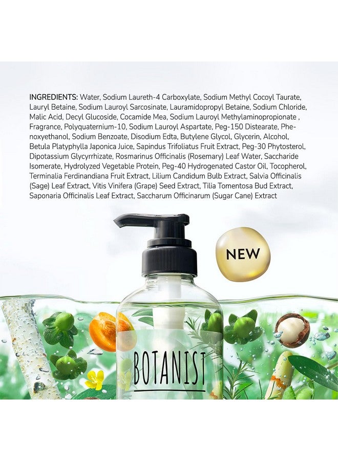 botanist Japanese Organic & Natural Shampoo For Greasy Scalp, Nourish Scalp & Hair Shampoo With Pump For Women & Men For Scalp Cleanse, Sulfate & Silicone Free, New Lime & Leaf Green 460 Ml/16.2 Fl Oz - Image 2