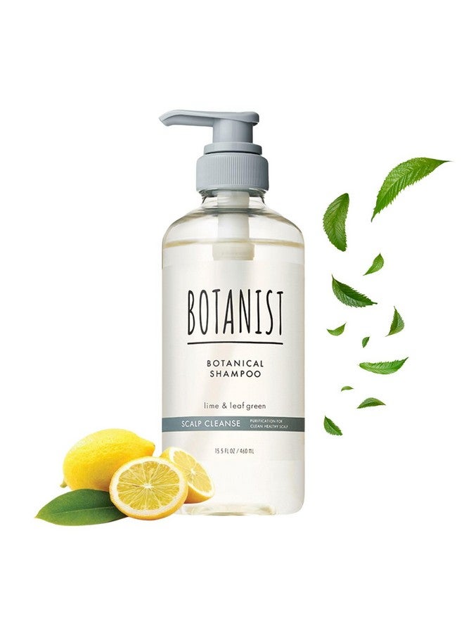 botanist Japanese Organic & Natural Shampoo For Greasy Scalp, Nourish Scalp & Hair Shampoo With Pump For Women & Men For Scalp Cleanse, Sulfate & Silicone Free, New Lime & Leaf Green 460 Ml/16.2 Fl Oz - Image 1