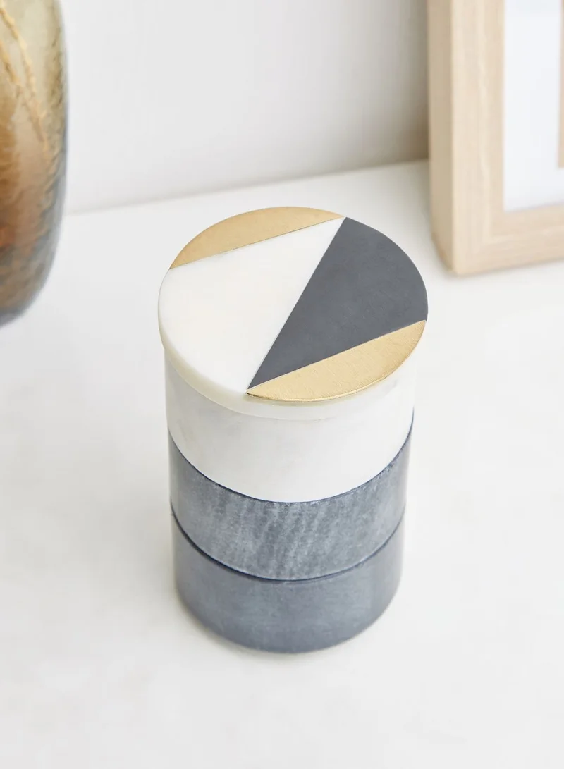 Premier Omari Marble Stacking Trinket Pots