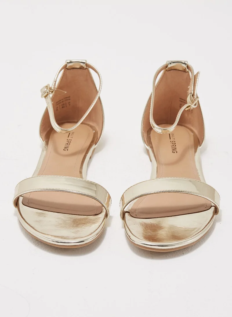 CALL IT SPRING Metallic One Strap Sandal