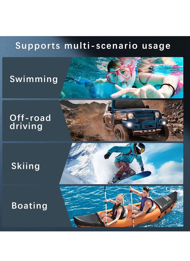 General - for iPhone 16/iPhone 16 Plus/iPhone 16 Pro/iPhone 16 Pro Max Magnetic Waterproof Case, IP68 Snorkelling Case Full Body Seal Slim Shockproof Snowproof Underwater Outdoor Transparent Cover for  iPhone 16/iPhone 16 Plus/iPhone 16 Pro/iPhone 16 Pro Max (Black) - Image 1