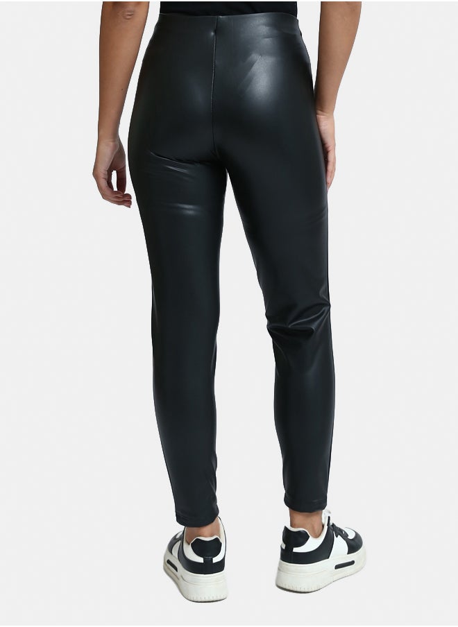 RAVIN Solid Faux Leather Leggings  - Image 2