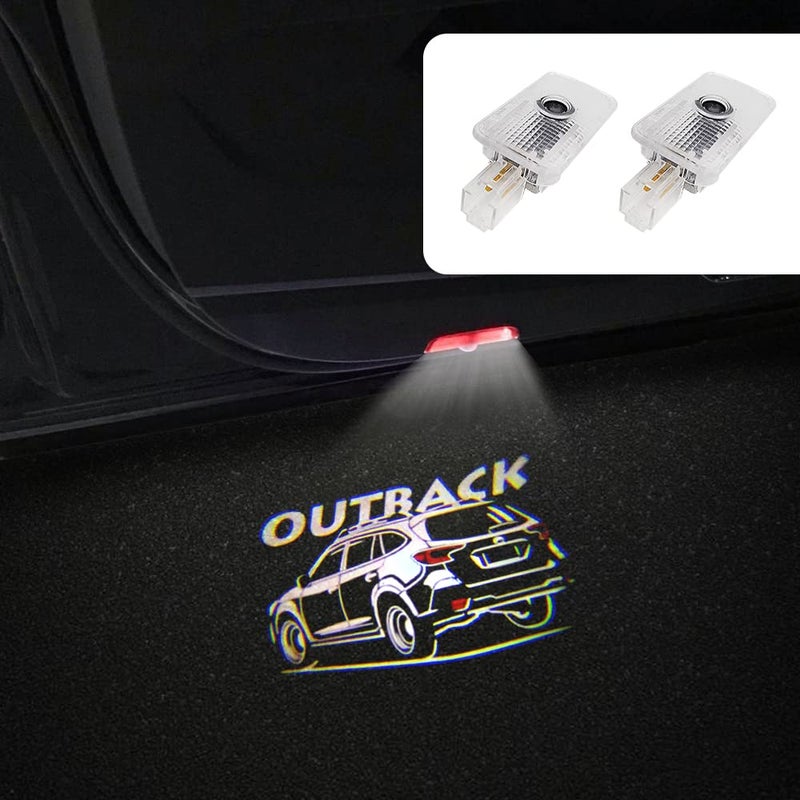 uunonaha LED Car Door Logo Lights Courtesy Projector Laser Welcome Light Puddle lamp 2 pcs Compatible with Forester Outback Legacy Ascent Car Accessories Outback02 Outback