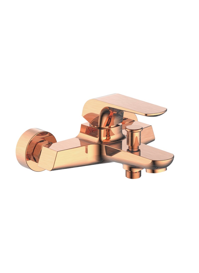 HESANIT HESANIT Elite Single Lever Bath Mixer With Hand Shower Set Red Copper - 7002RC 