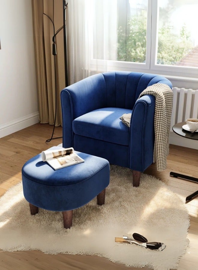 Generic Terrence Upholstered Barrel Chair with Ottoman  - Image 1