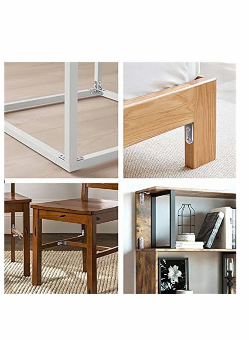 دعائم زاوية L ثقيلة 30 مم لم shelves الخشبية والأثاث، عبوة 10 مع براغي، مثالية لمشاريع الأعمال اليدوية - Image 4