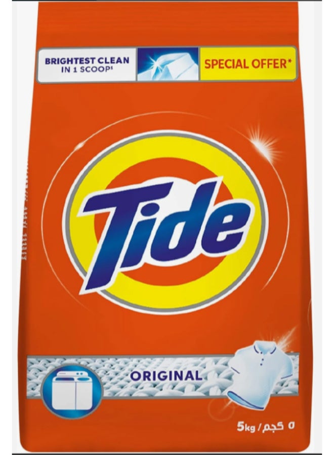 Tide Washing Powder HS Original Pack of 4 x 5Kg Blue Blue