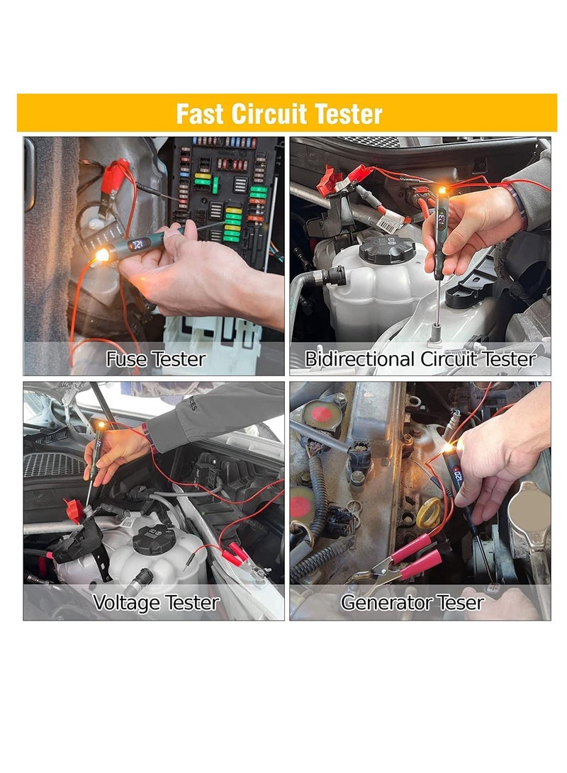 Test Light Automotive Electric 12 Volt Circuit Fuse Motorcycle Wiring Continuity Tester with LED Display,Voltage Light Tester for Car Automotive Truck - Image 3